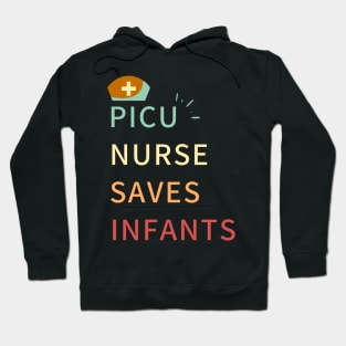 picu nurse saves infants retro colours Hoodie